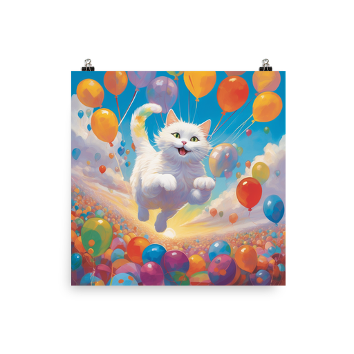 PugMug Custom White Companion Cat Poster