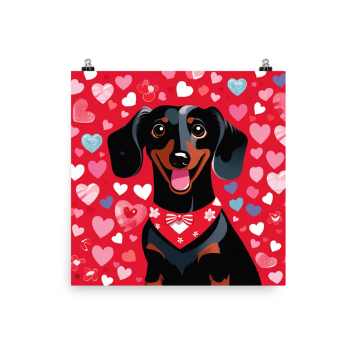 PugMug Custom Black Dachshund Poster