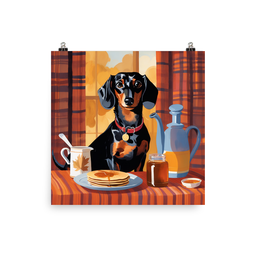 PugMug Custom Black Dachshund Poster