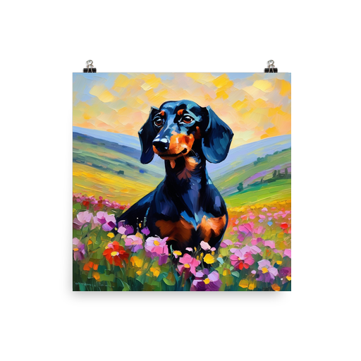 PugMug Custom Black Dachshund Poster