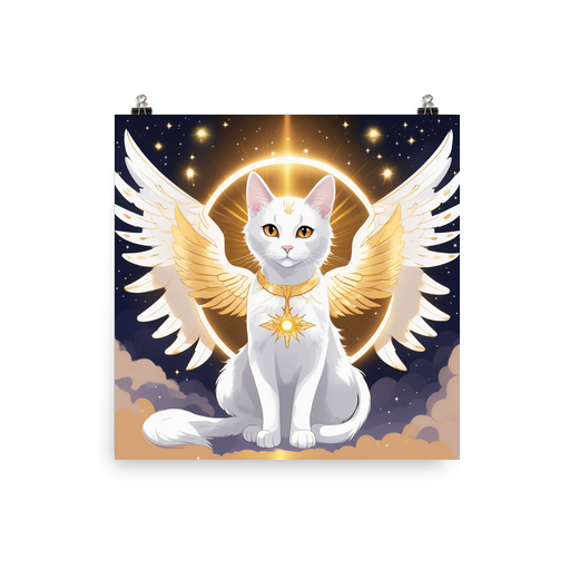 PugMug Custom White Companion Cat Poster