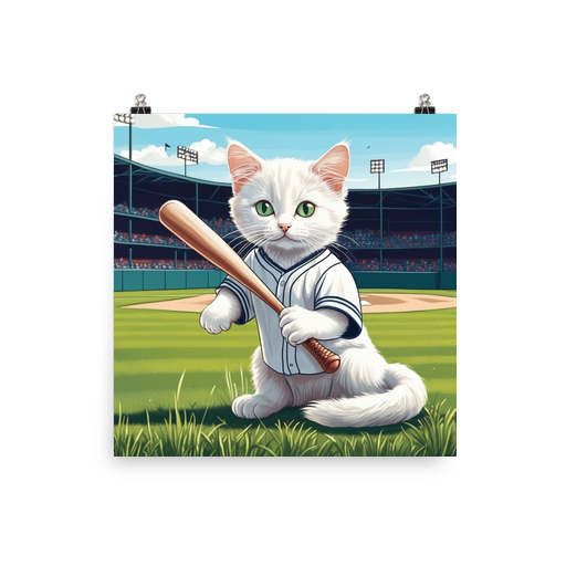 PugMug Custom White Companion Cat Poster