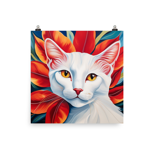 PugMug Custom White Companion Cat Poster