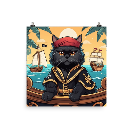 PugMug Custom Black Persian Cat Poster