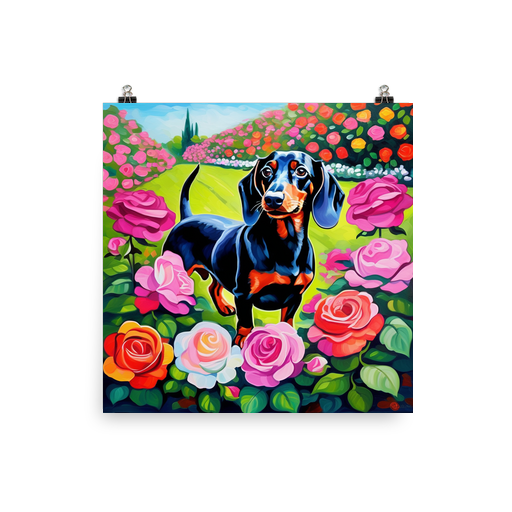 PugMug Custom Black Dachshund Poster