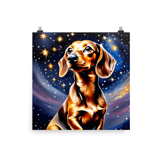 PugMug Custom Tan Dachshund Poster