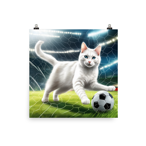 PugMug Custom White Companion Cat Poster