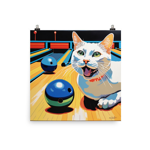 PugMug Custom White Companion Cat Poster