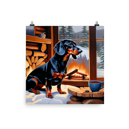 PugMug Custom Black Dachshund Poster