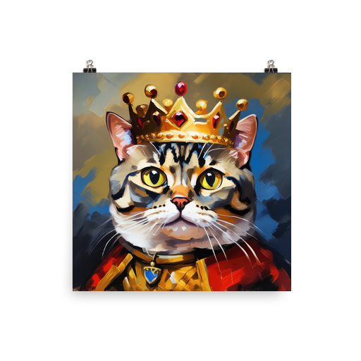 PugMug Custom Tabby Scottish Fold Cat Poster