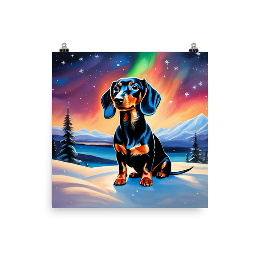 PugMug Custom Black Dachshund Poster