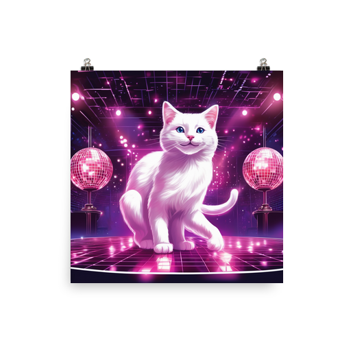 PugMug Custom White Companion Cat Poster