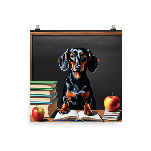 PugMug Custom Black Dachshund Poster
