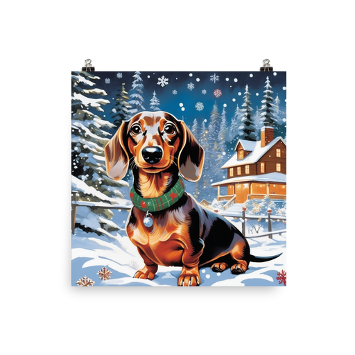 PugMug Custom Tan Dachshund Poster
