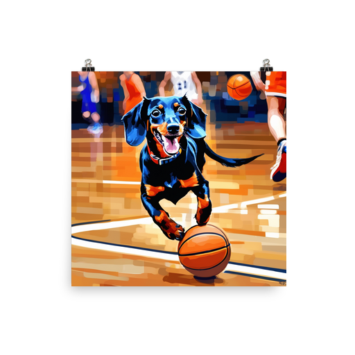 PugMug Custom Black Dachshund Poster