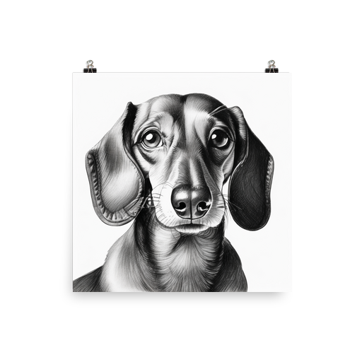 PugMug Custom Tan Dachshund Poster