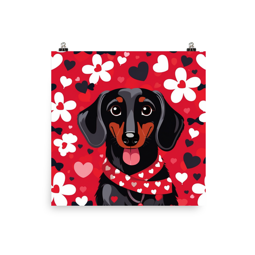 PugMug Custom Black Dachshund Poster