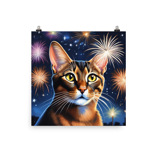 PugMug Custom Tabby Abyssinian Cat Poster