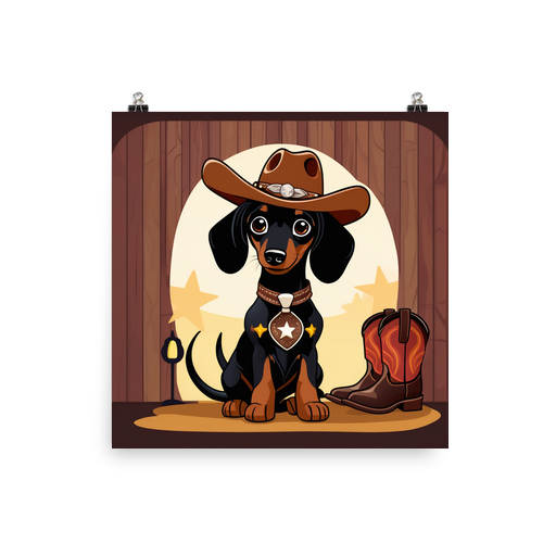 PugMug Custom Black Dachshund Poster