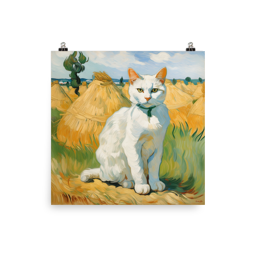 PugMug Custom White Companion Cat Poster