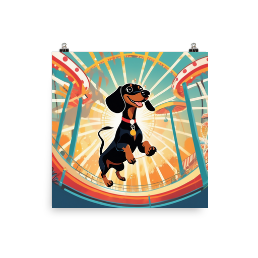 PugMug Custom Black Dachshund Poster