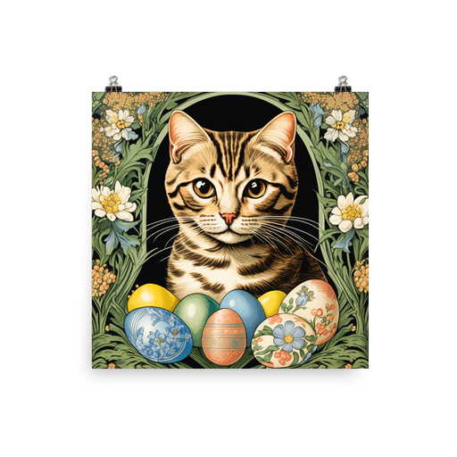 PugMug Custom Tabby Scottish Fold Cat Poster