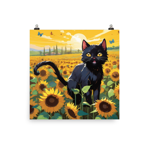 PugMug Custom Black Exotic Cat Poster