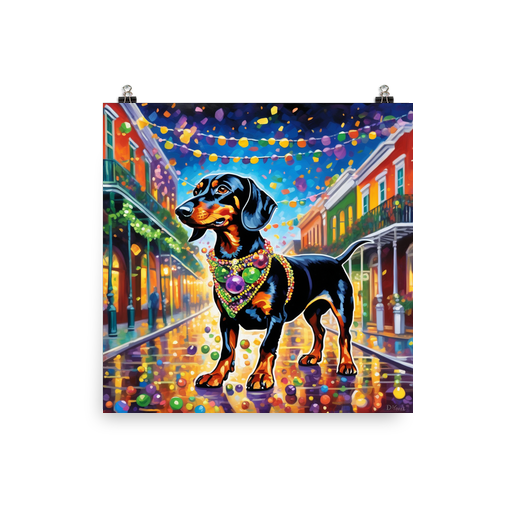 PugMug Custom Black Dachshund Poster