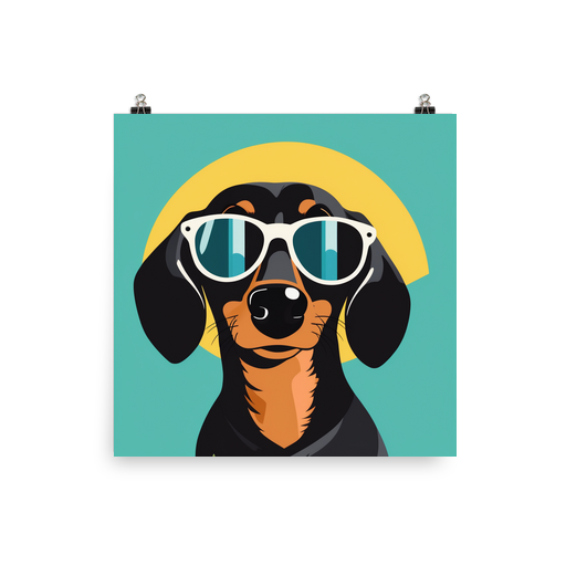 PugMug Custom Black Dachshund Poster