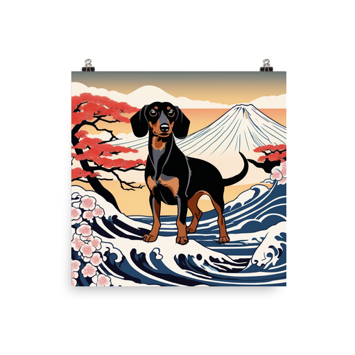 PugMug Custom Black Dachshund Poster