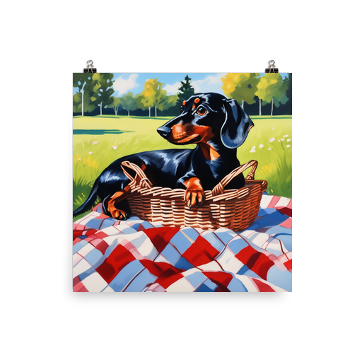 PugMug Custom Black Dachshund Poster