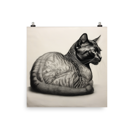 PugMug Custom Black Exotic Cat Poster