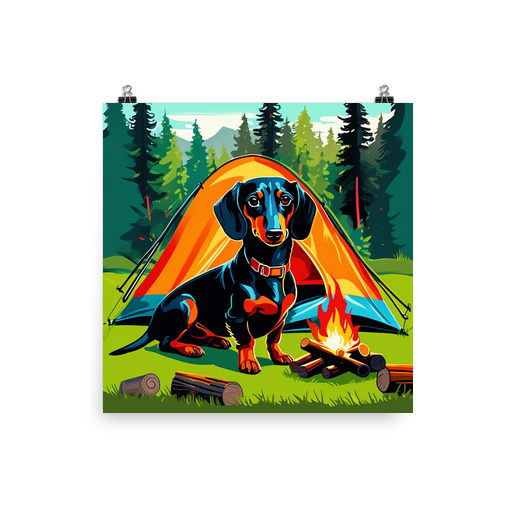 PugMug Custom Black Dachshund Poster