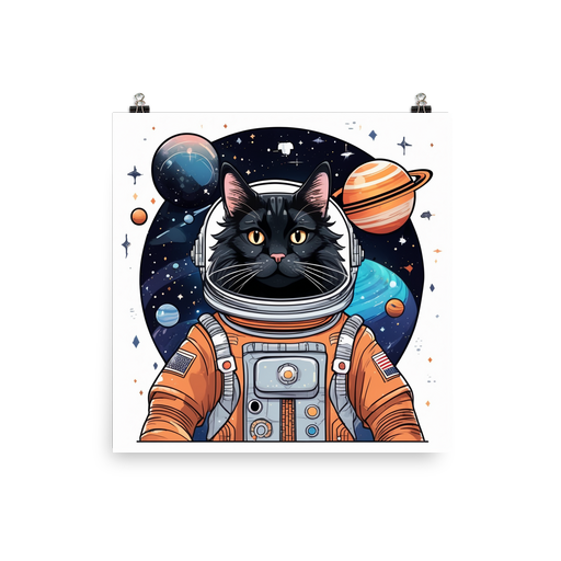 PugMug Custom Black Maine Coon Cat Poster