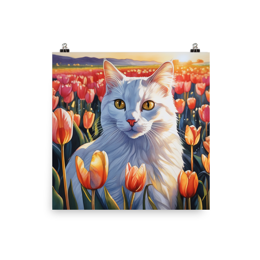PugMug Custom White Companion Cat Poster