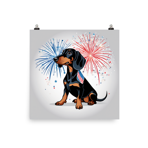 PugMug Custom Black Dachshund Poster