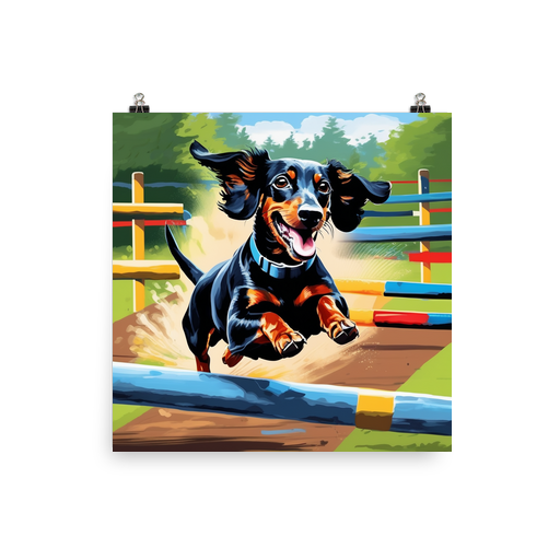 PugMug Custom Black Dachshund Poster