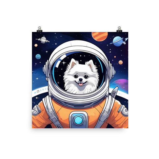 PugMug Custom White Pomeranian Poster