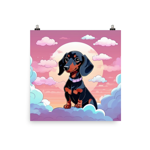 PugMug Custom Black Dachshund Poster