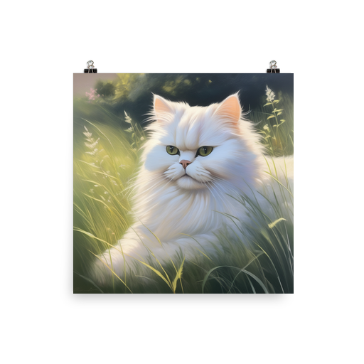 PugMug Custom White Persian Cat Poster