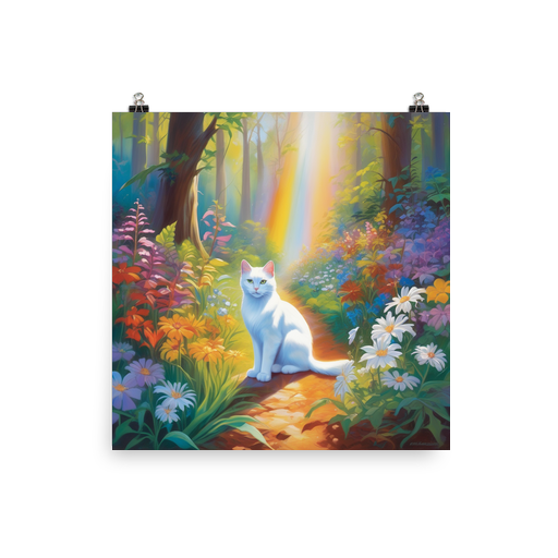 PugMug Custom White Companion Cat Poster