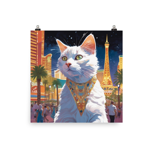 PugMug Custom White Companion Cat Poster