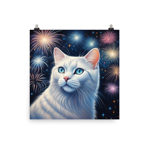 PugMug Custom White Exotic Cat Poster