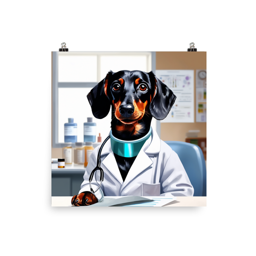 PugMug Custom Black Dachshund Poster