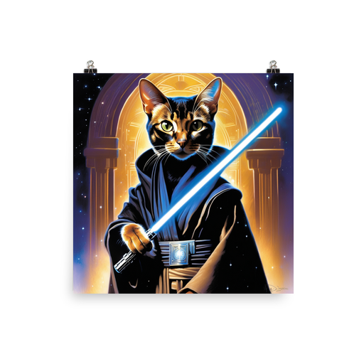 PugMug Custom Black Abyssinian Cat Poster