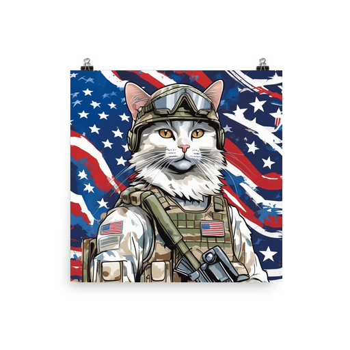 PugMug Custom White Companion Cat Poster