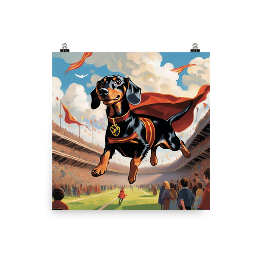 PugMug Custom Black Dachshund Poster