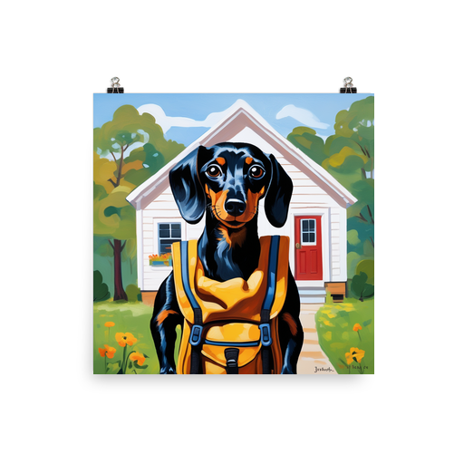 PugMug Custom Black Dachshund Poster