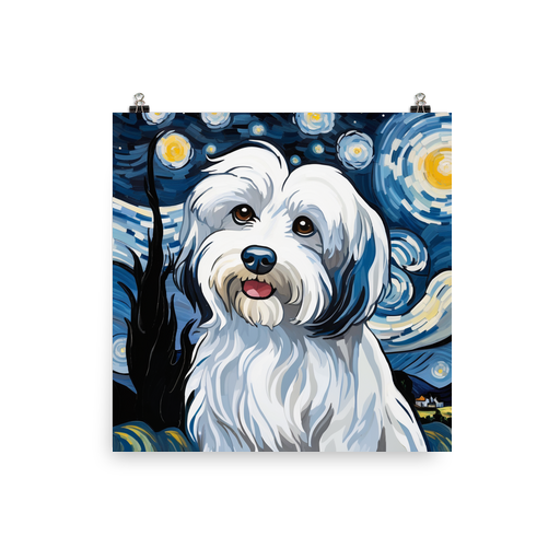 PugMug Custom Black-and-white Havanese Dog Poster