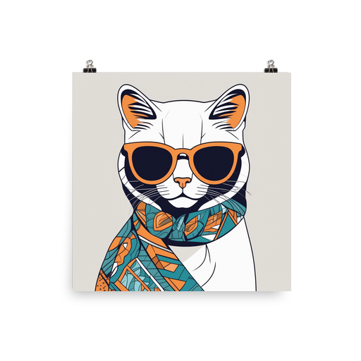 PugMug Custom White Exotic Cat Poster